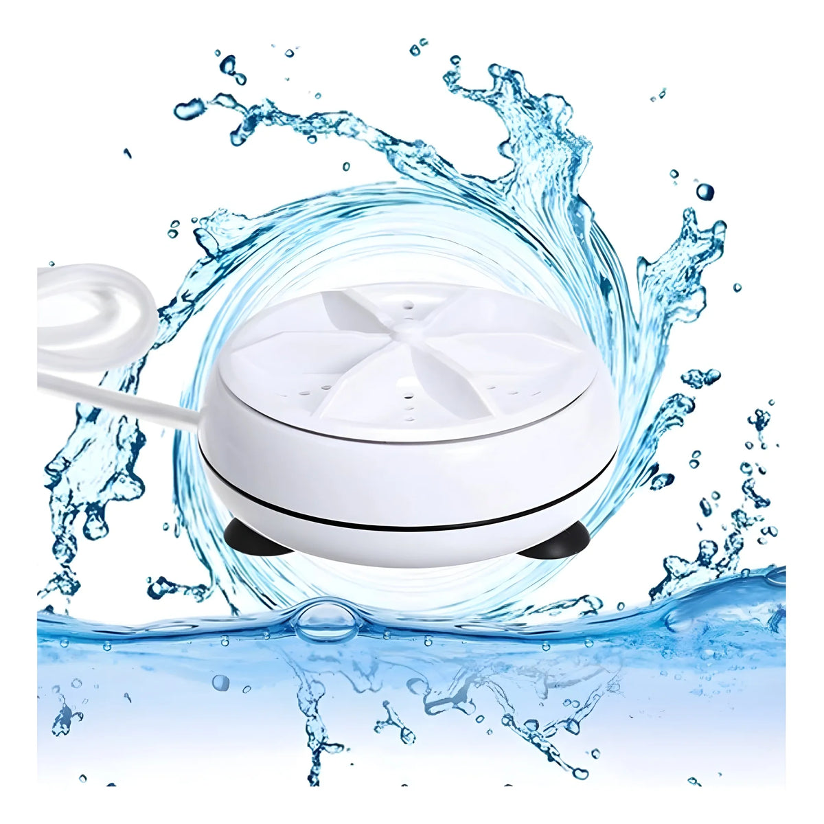Pack of 2 Mini Portable Turbine Washer (Multicolor)