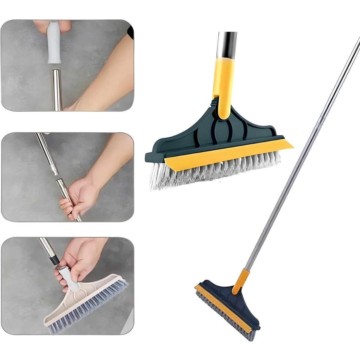 '- 2 in 1 Scrape Floor Scrubbing Brush (Multicolor)