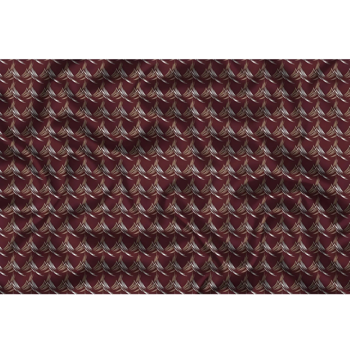 Men's Casual Floral Printed Cotton Blend Unstitched Shirt Fabric 1.6 Mtrs (Maroon)