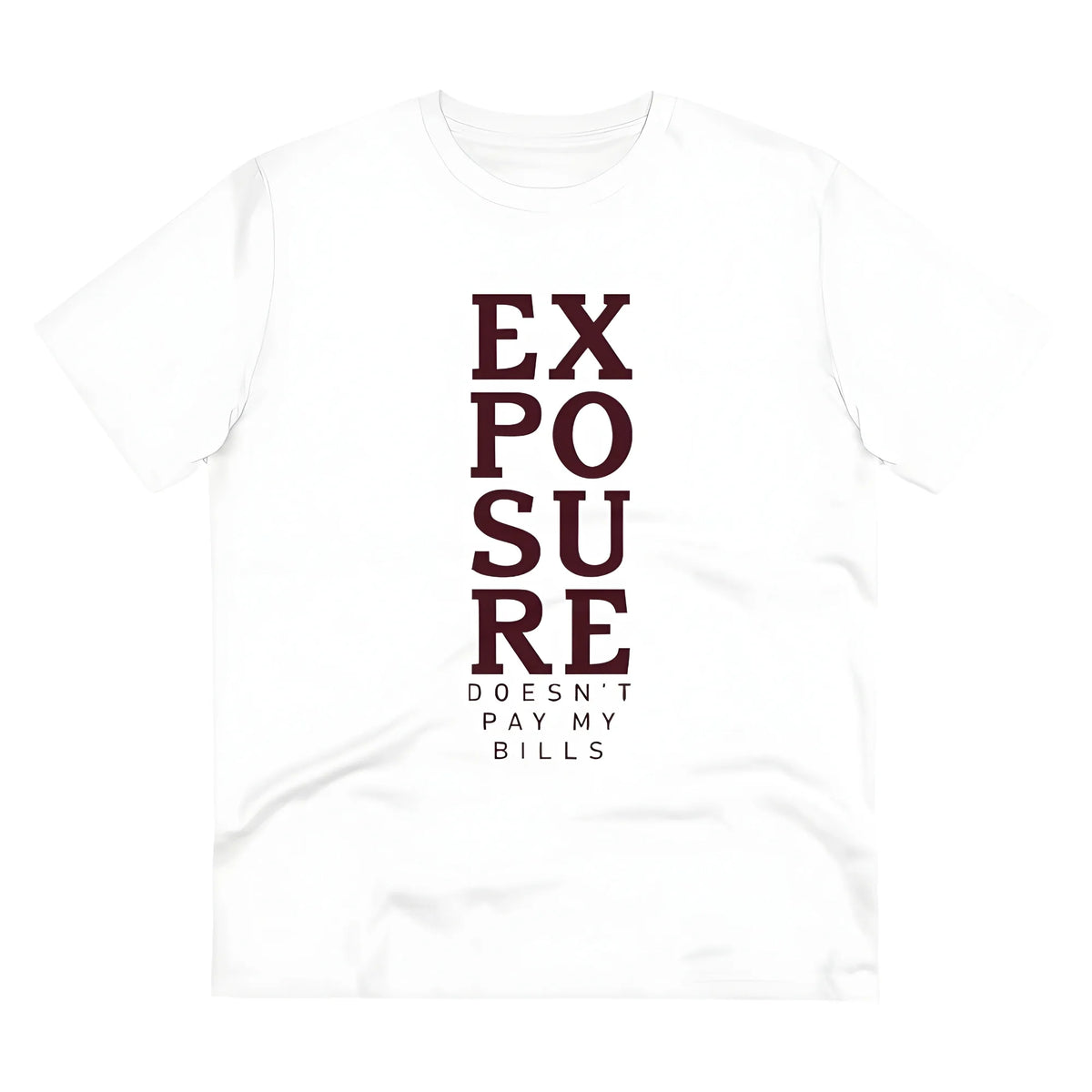 Men's PC Cotton Exposure Printed T Shirt (Color: White, Thread Count: 180GSM)
