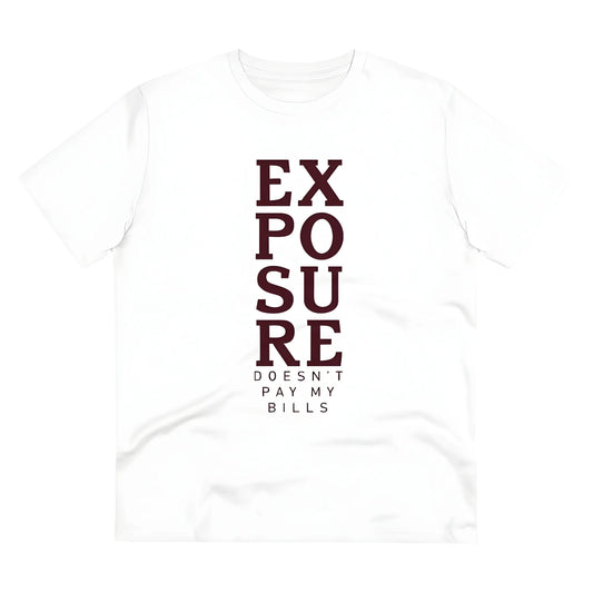 Men's PC Cotton Exposure Printed T Shirt (Color: White, Thread Count: 180GSM)