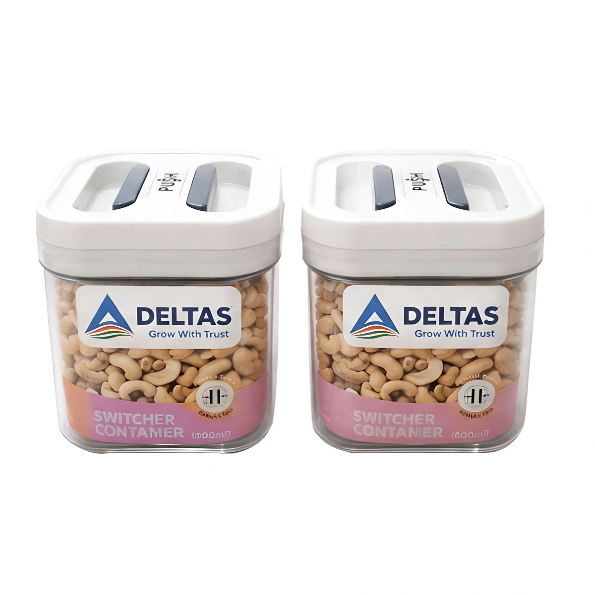 Pack of 2 Switchers Airtight Storage Container Set 500 ML (White)