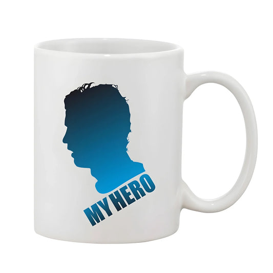 Printed Ceramic Coffee Mug - 1 Pieces, White, 11oz