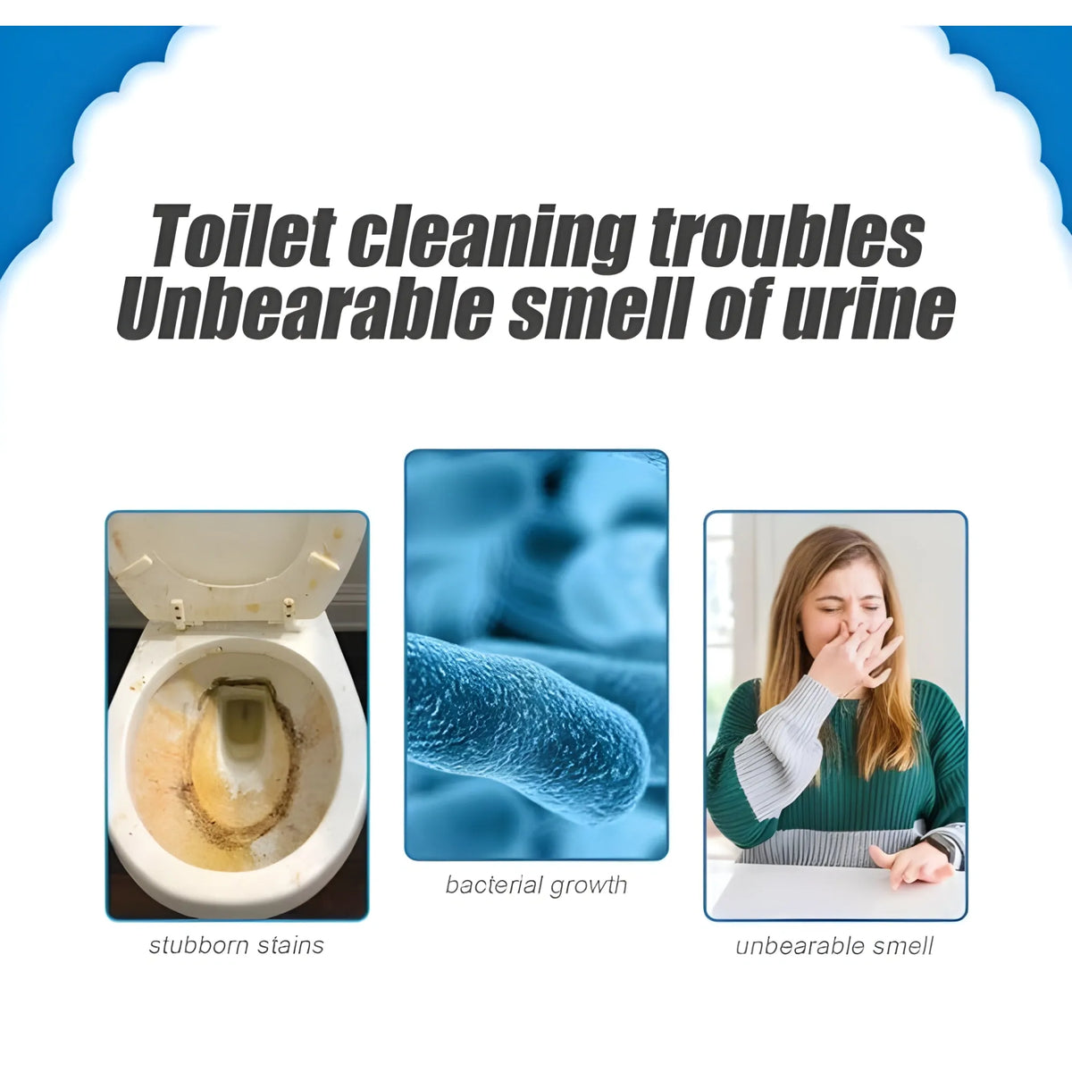 Plastic Toilet Active Oxygen Cleaner Liquid (White)