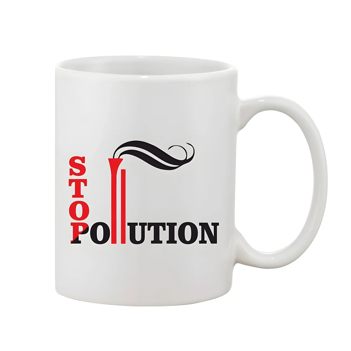 Printed Ceramic Coffee Mug - 1 Pieces, White, 11oz