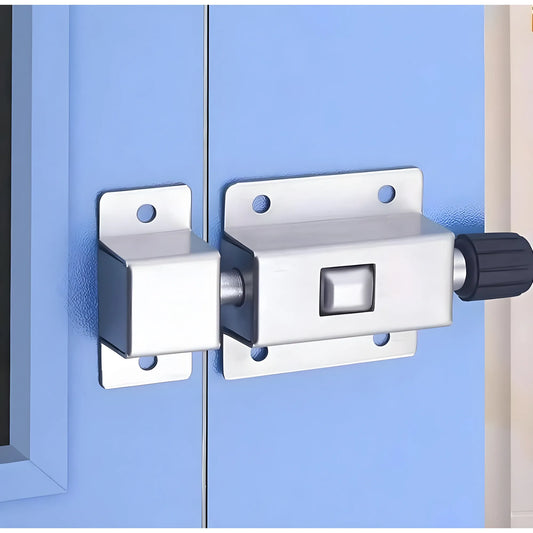 Stainless Steel Mini Door Spring Lock (Silver)