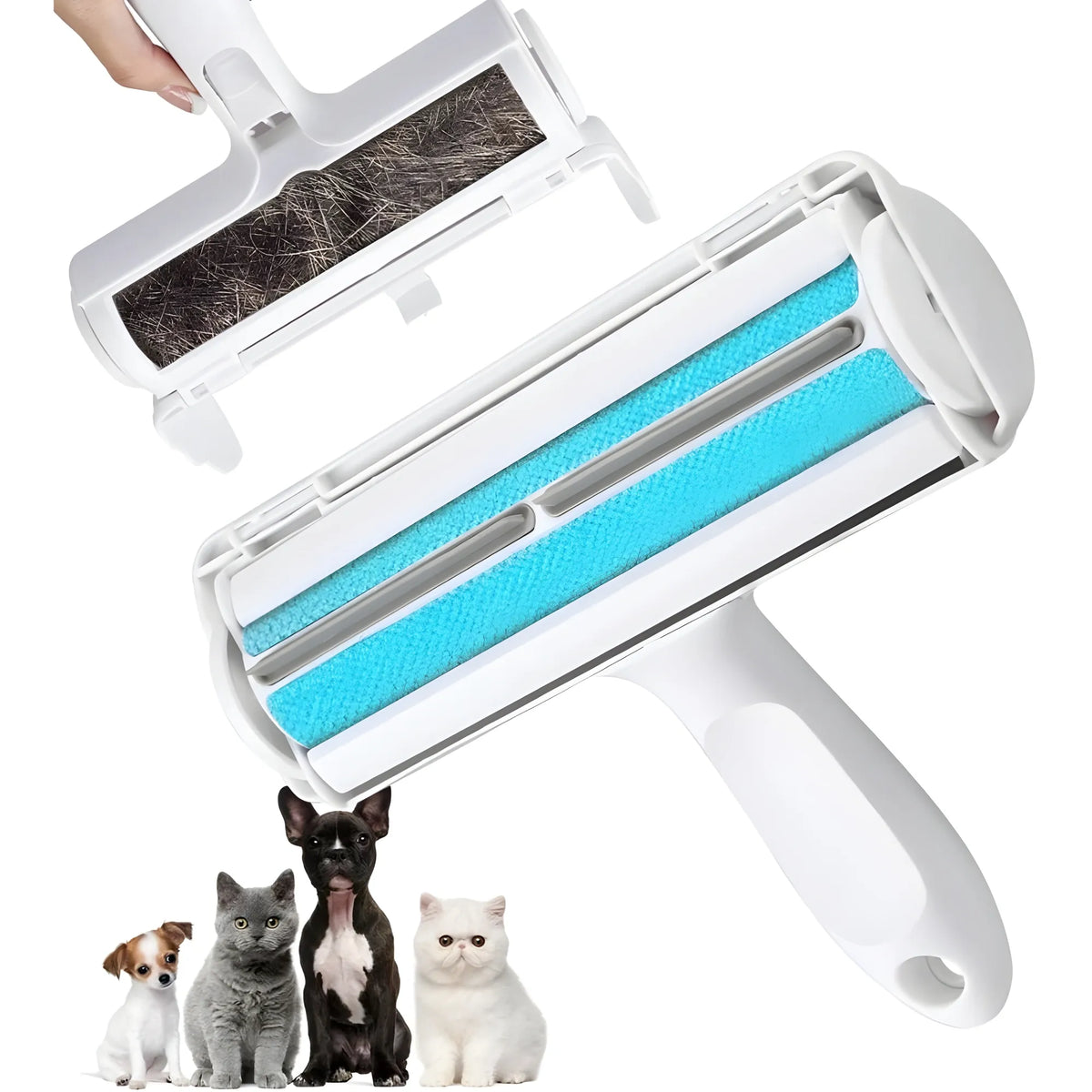 Plastic Dog Hair Remover Roller (Blue)