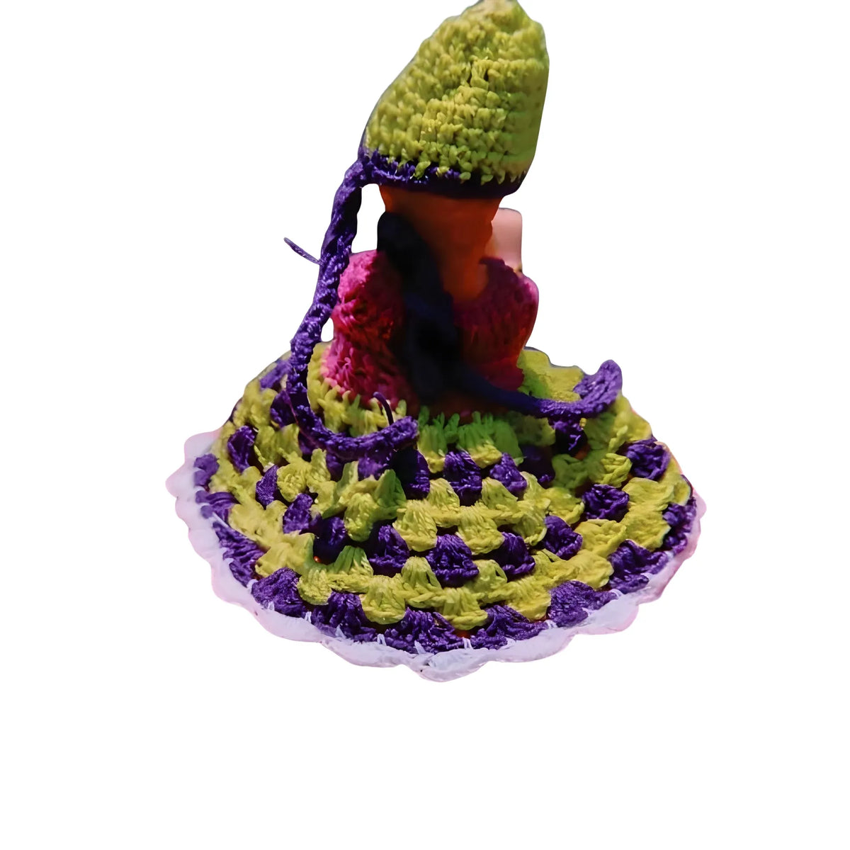 Laddu Gopal Tharad Dress Size: 0 To 6 (Yellow-Blue)