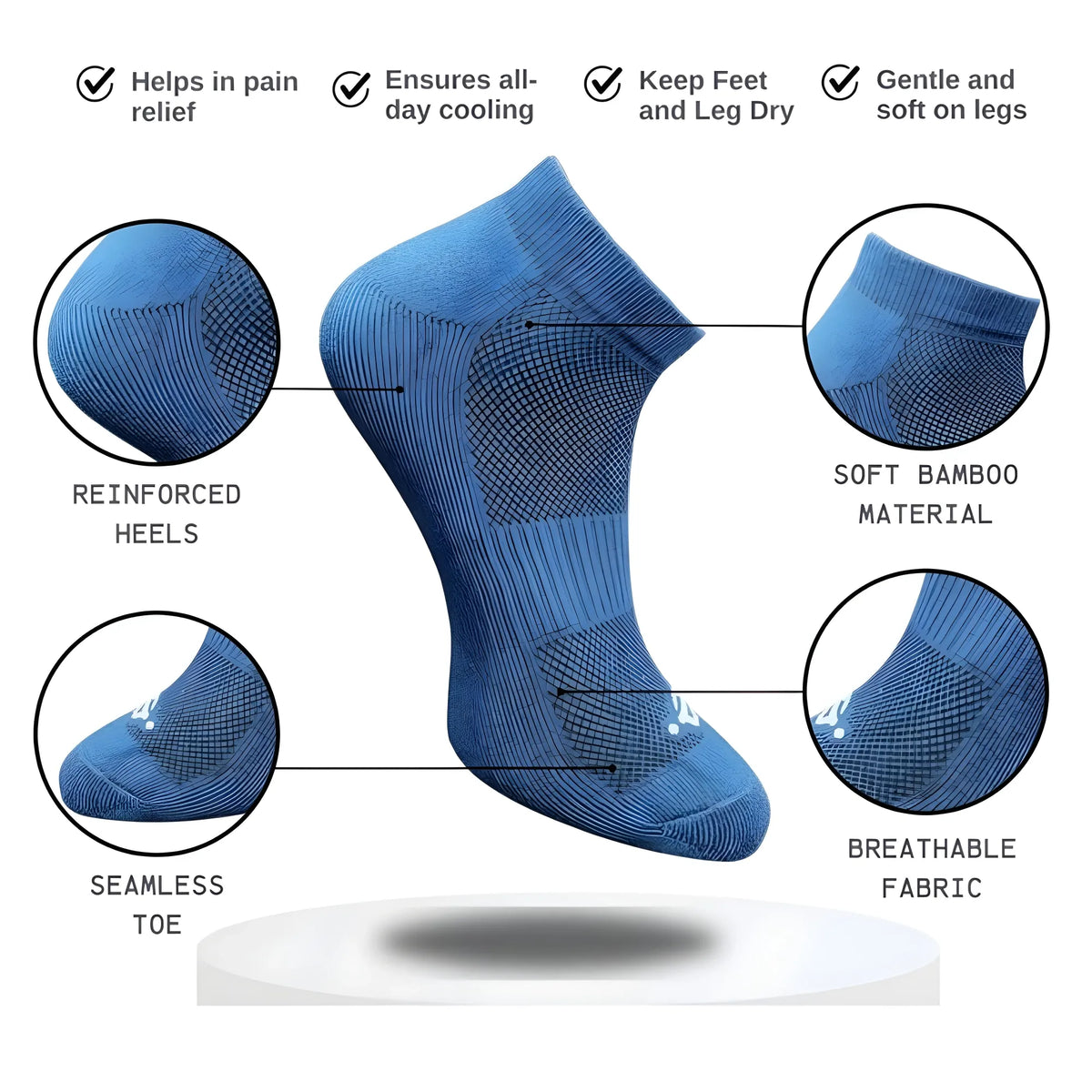 3_Pair Set Unisex Casual Cotton Printed Low Cut Socks (Multicolor)