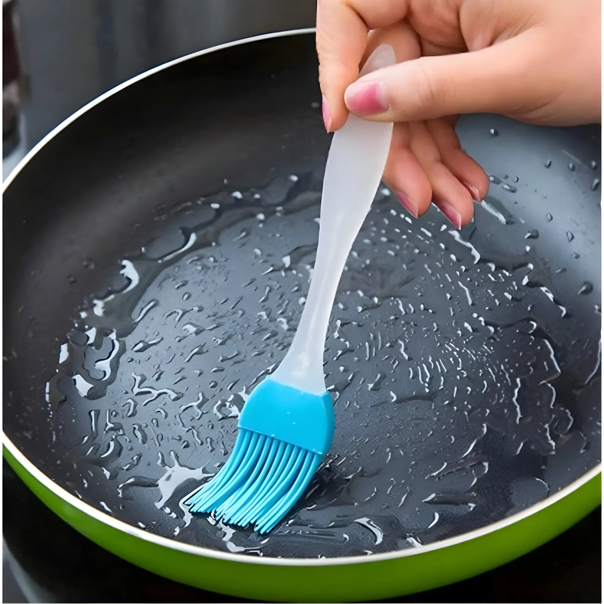 Pack Of 5_Silicone Spatula with Brush – Heat Resistant Cooking And Baking (Color: Assorted )