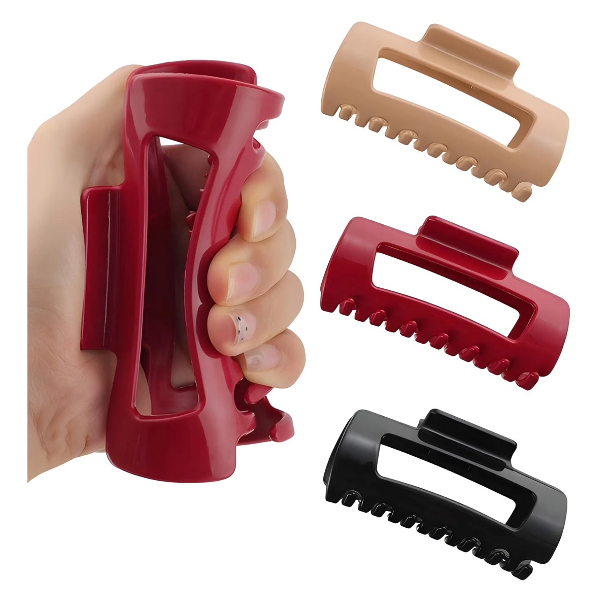 Silicone Soft Hair Claw Clips Big Size (Multicolor)