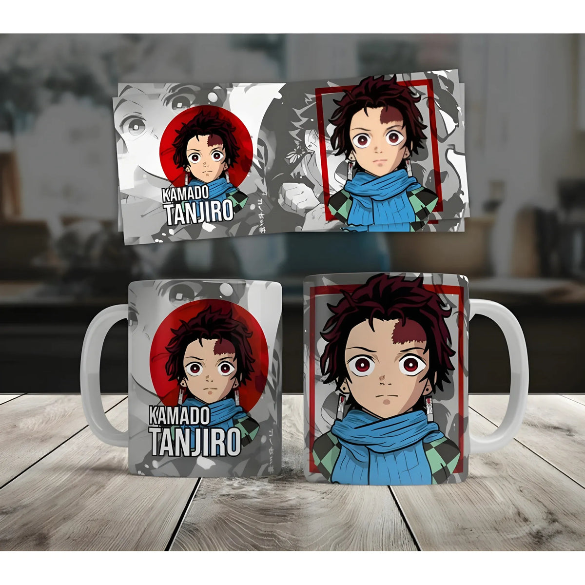 Anime Kamado Tanjiro Ceramic Printed Coffee Mug (White)