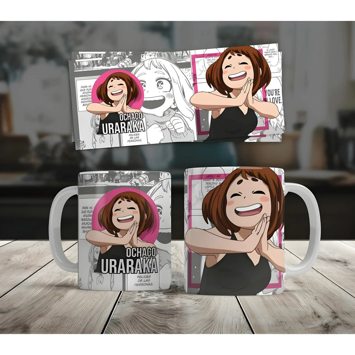 Anime Ochaco Uraraka Ceramic Printed Coffee Mug (White)