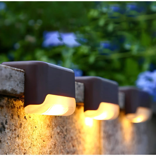 Pack of 4 Stair Deck Solar Light (Black)