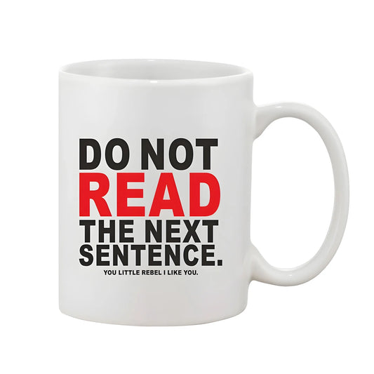 Printed Ceramic Coffee Mug - 1 Pieces, White, 11oz