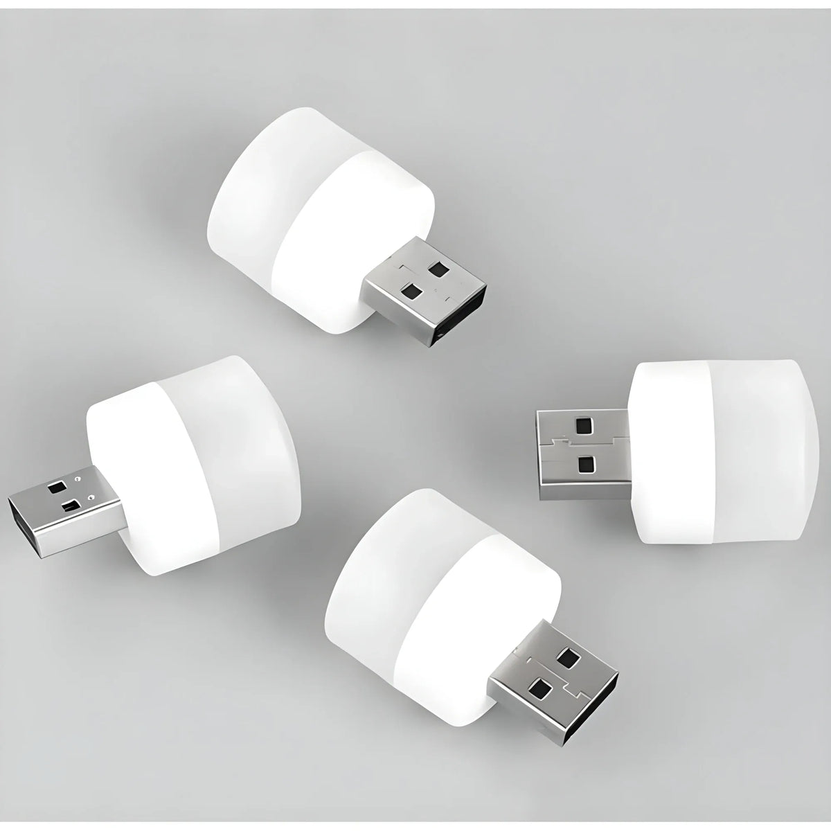 Pack of 10 Portable Home USB Night Lights (White)