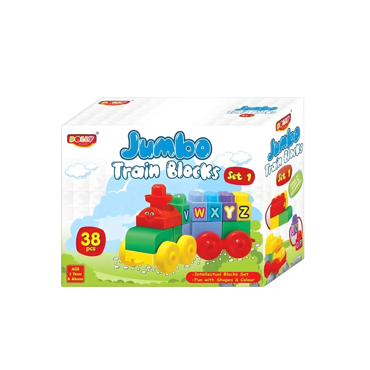 38_Pcs Set Jumbo Train Blocks | ?Plastic | Educational Toys | 3+ Years