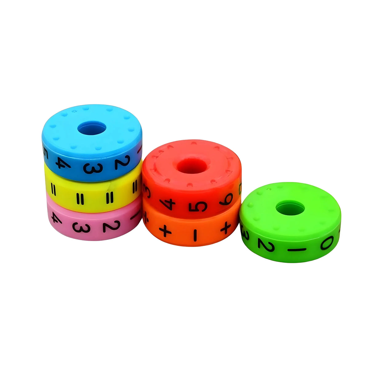 Plastic & Magnet Magnetic Math Block Learning Toy (Multicolor)