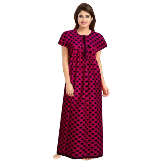Aruna Cotton Printed Maxi Nighty