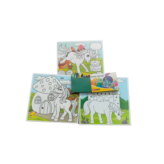 Fun With Color Coloring Board-Unicorn |   Cardboard  |   Educational Toys| 3+ Years