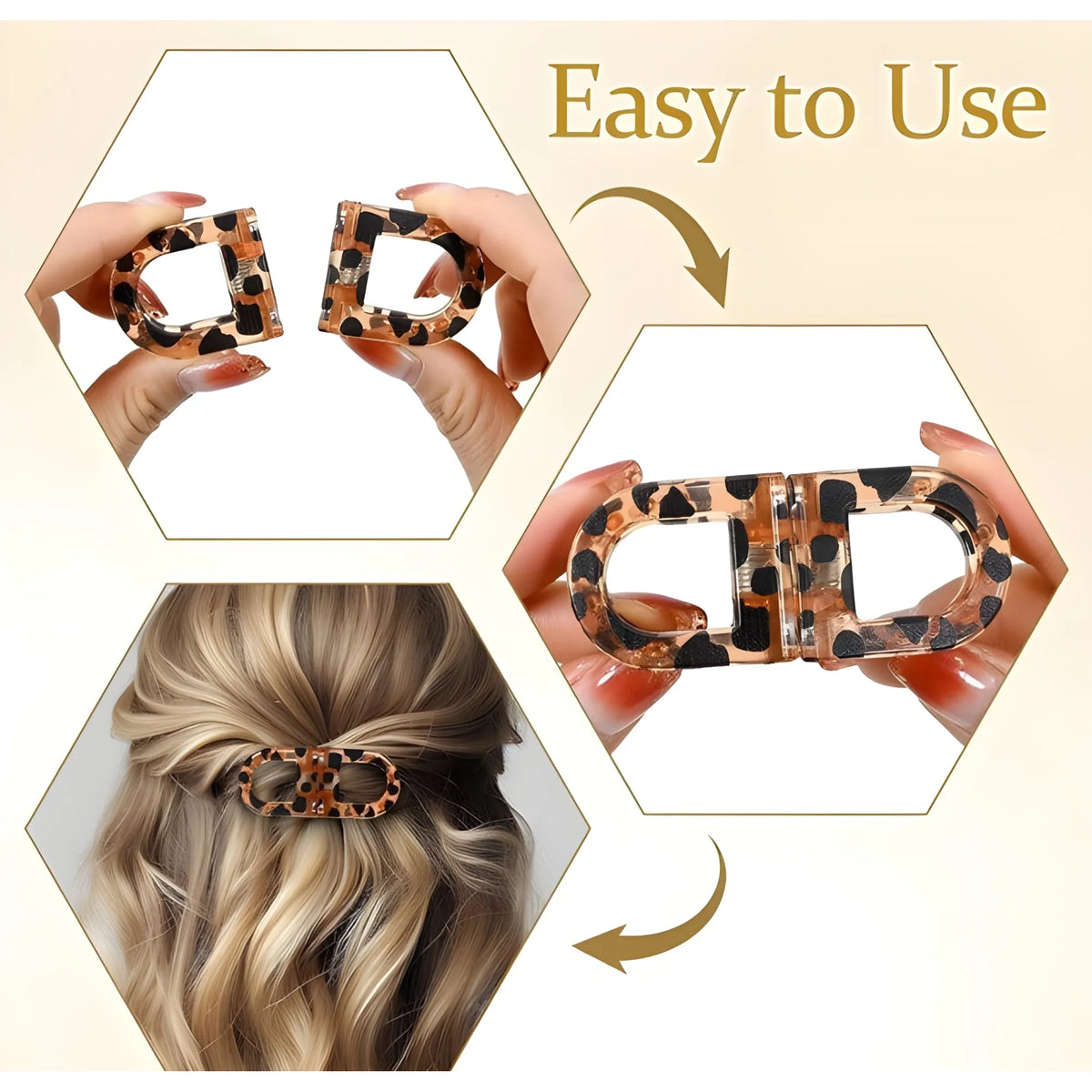Plastic Magnetic Hair Clip (Multicolor)