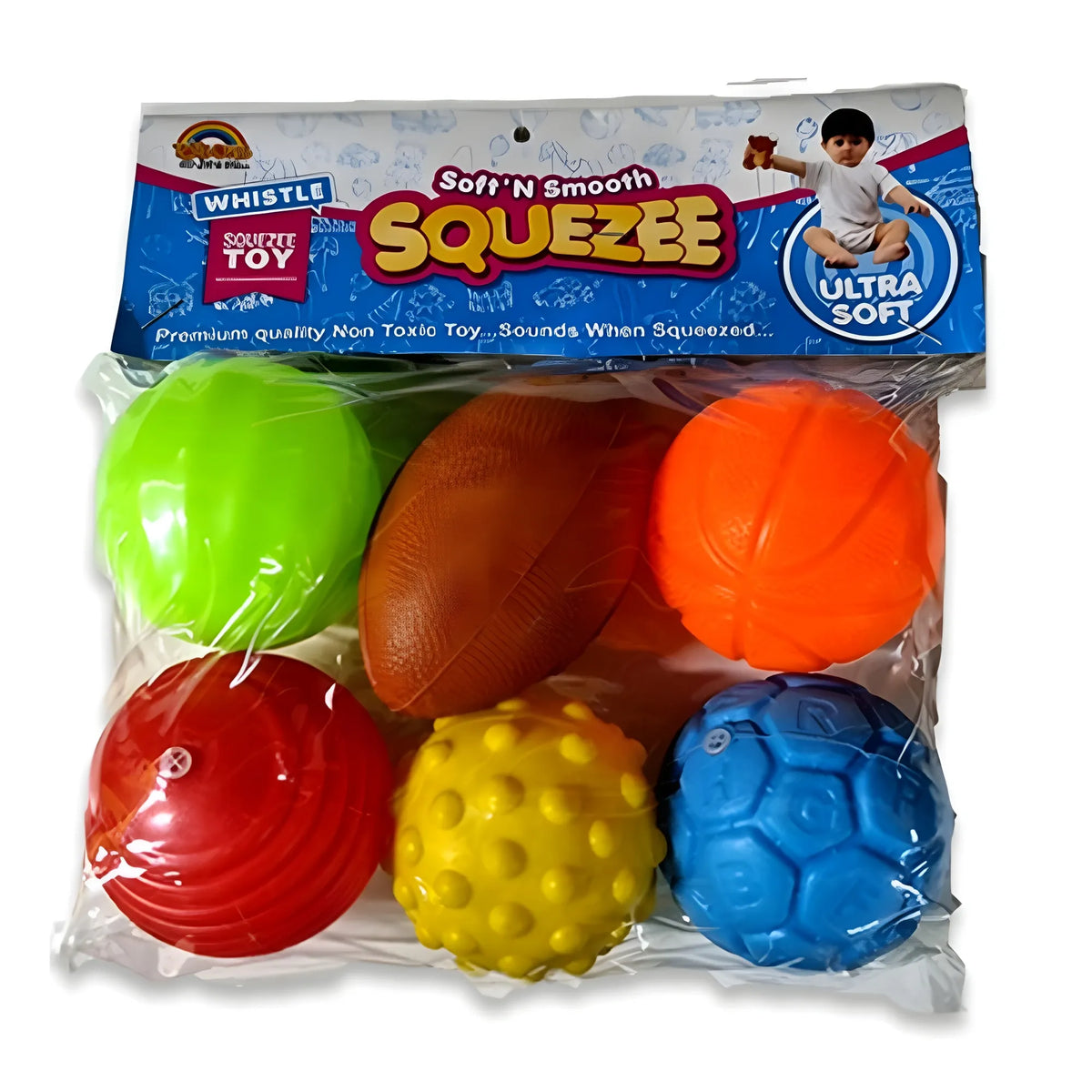 Squeeze ball (6pcs)| Plastic | Toys | 3+ Years