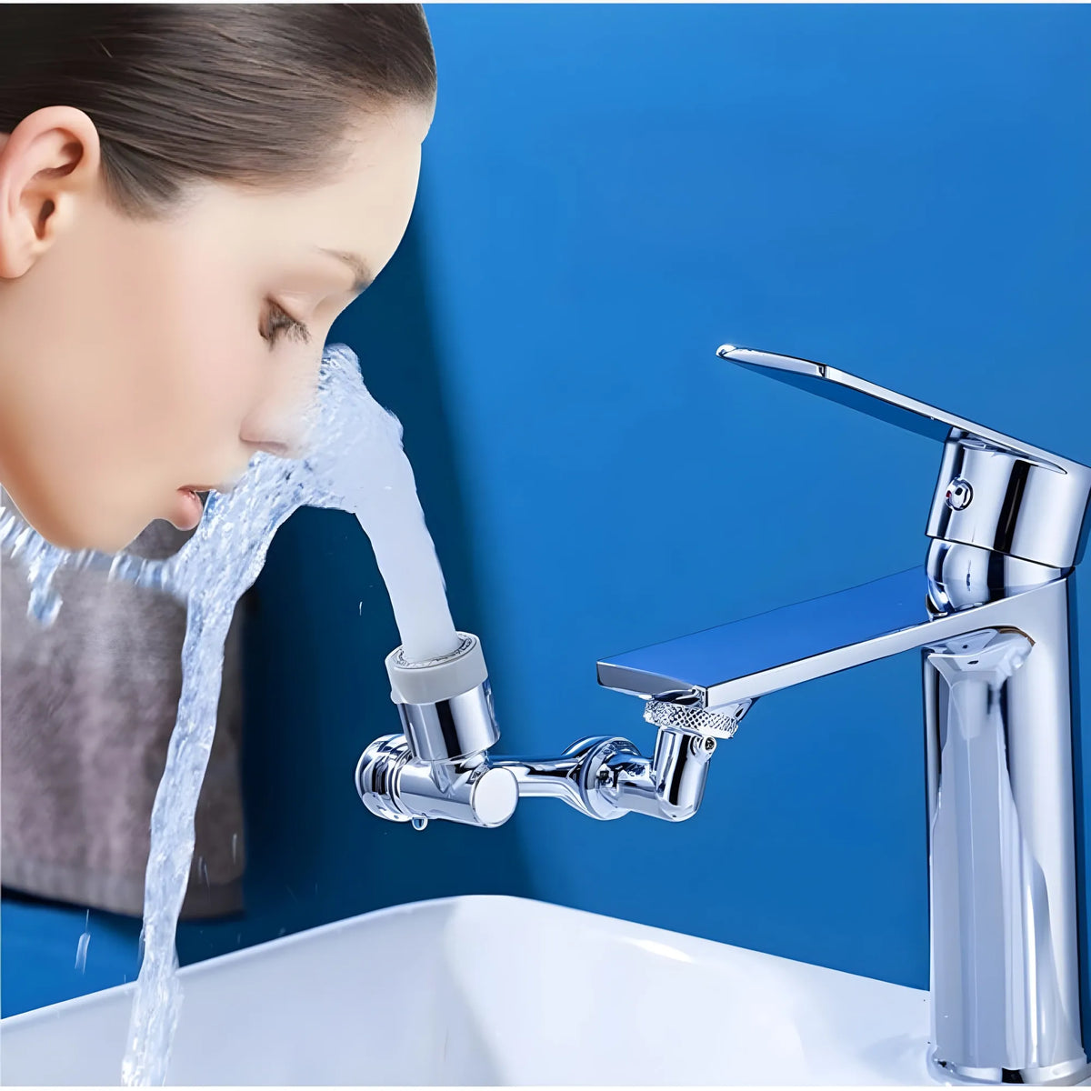 Pack of 2 1080 Degree Rotate Faucet (Silver)