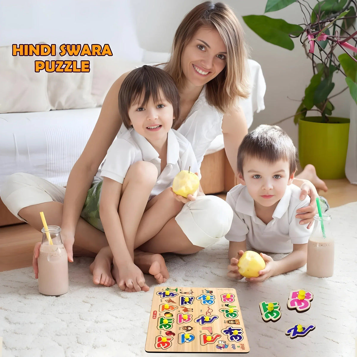Wooden Puzzle - Hindi Letters | Wood | Educational Toys | 3+ Years