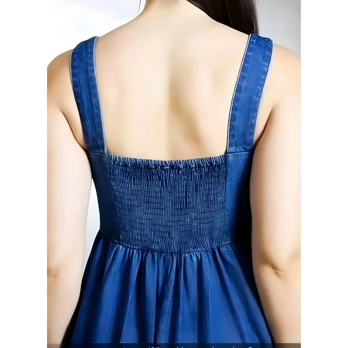 Women's Casual Denim Sleeveless Dress (blue) | Women Signature Collection
