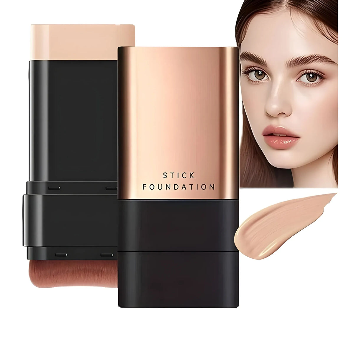 '- 2 In 1 Makeup Foundation Stick (Beige)