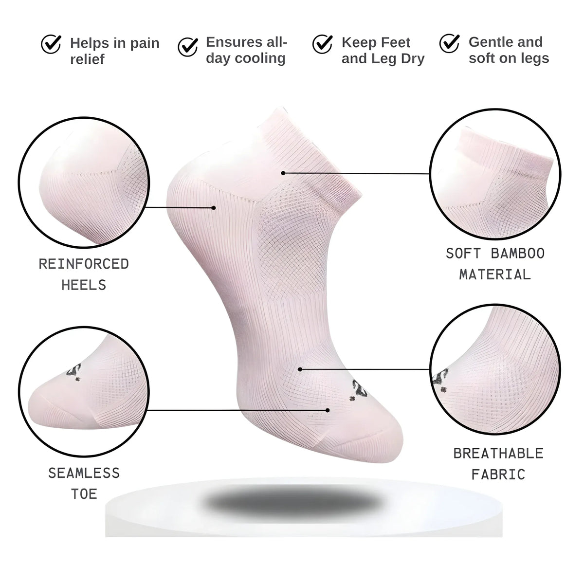 3_Pair Set Unisex Casual Cotton Printed Low Cut Socks (Multicolor)