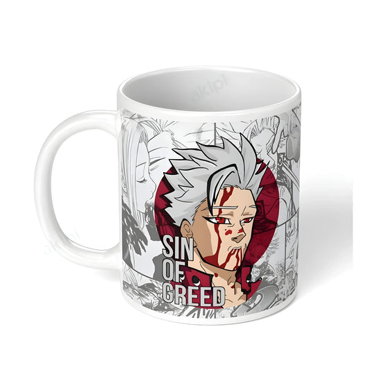 Anime Ban (Sin of Greed) Ceramic Printed Coffee Mug (White)