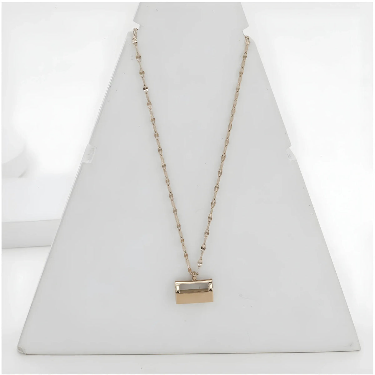 Women's Stainless Steel Mini Suitcase Pendent Delicate Chain (Gold Plated)