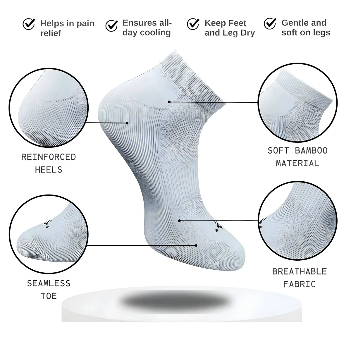 3_Pair Set Unisex Casual Cotton Printed Low Cut Socks (Multicolor)