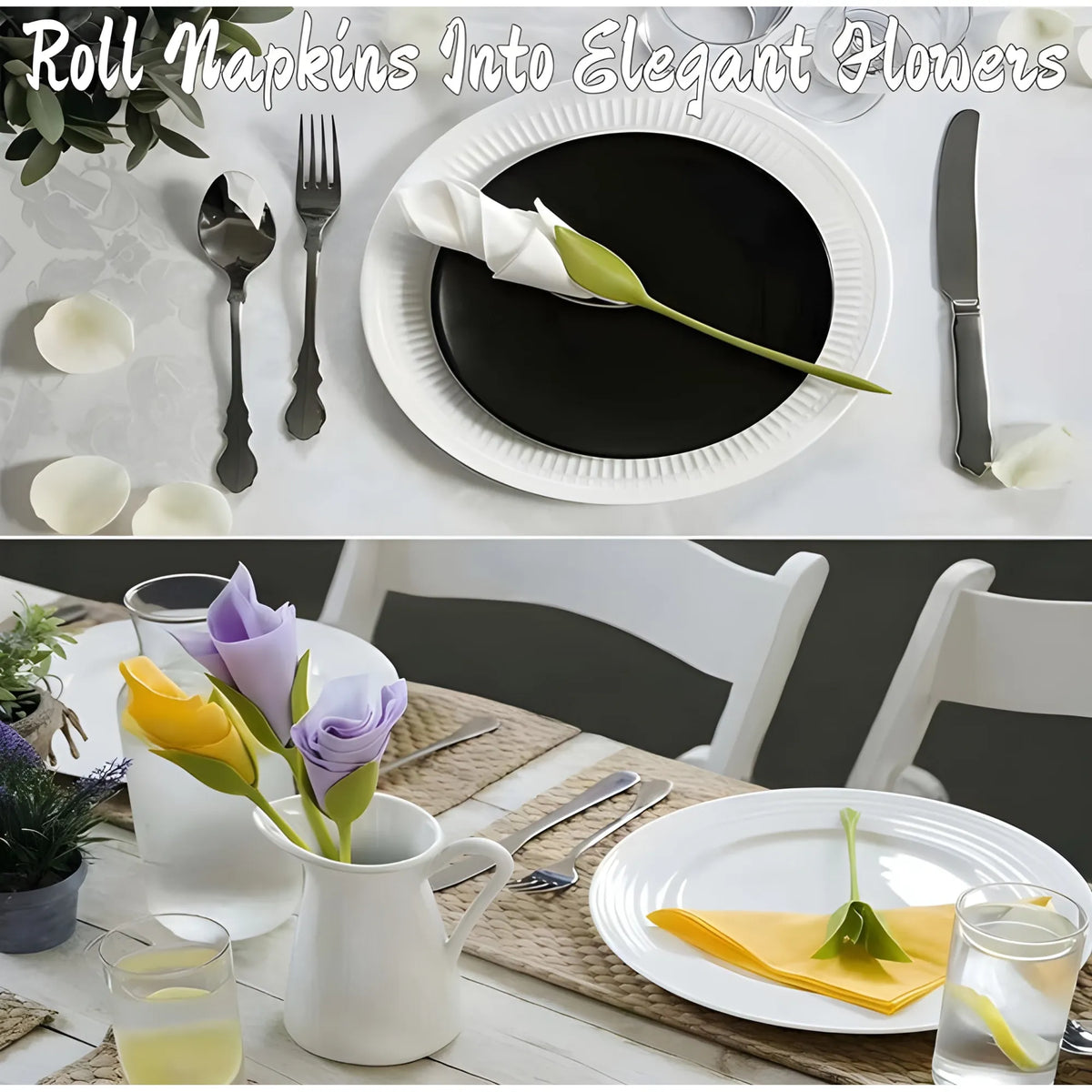 Plastic Flower Napkin Holder (Green)