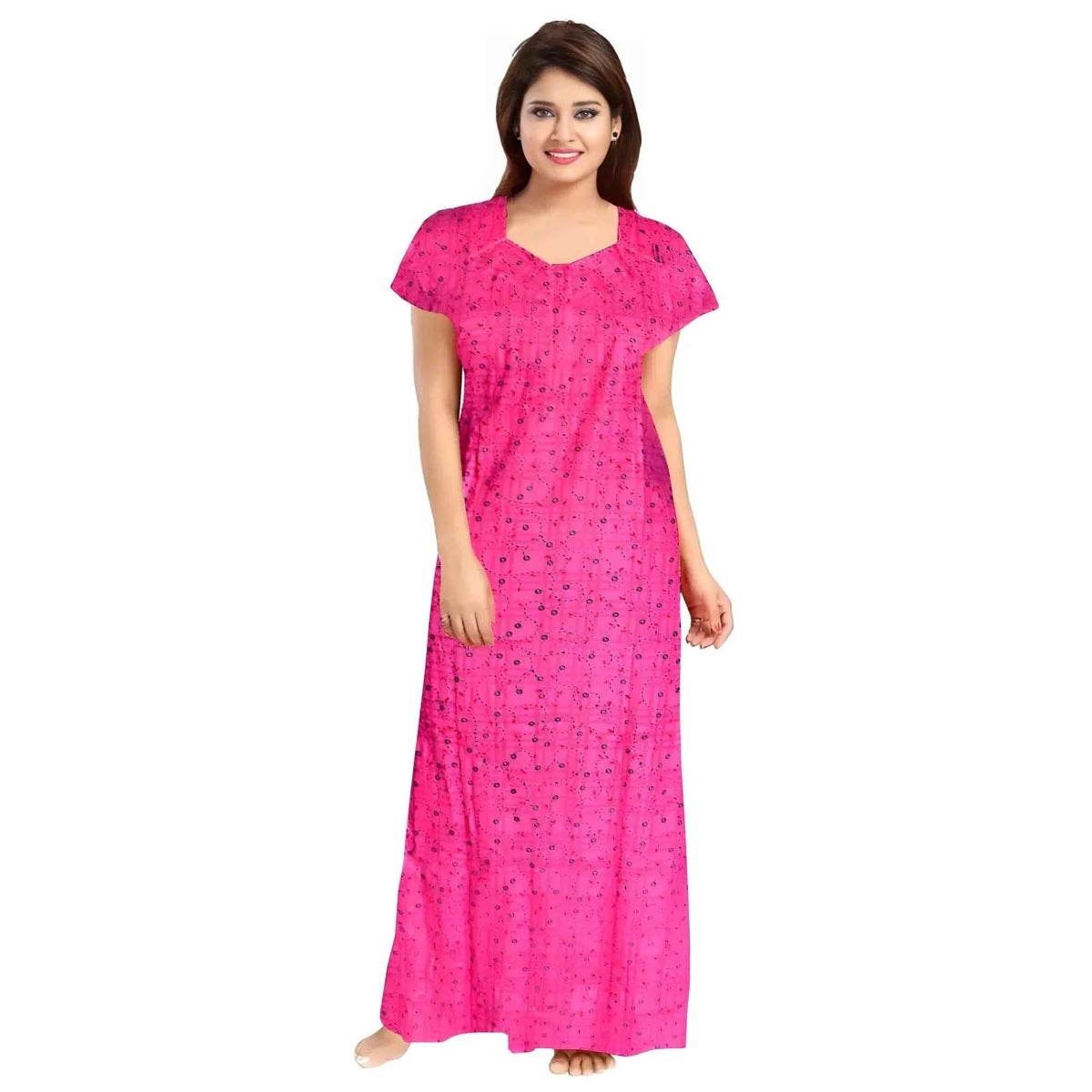 Veya Cotton Printed Maxi Nighty