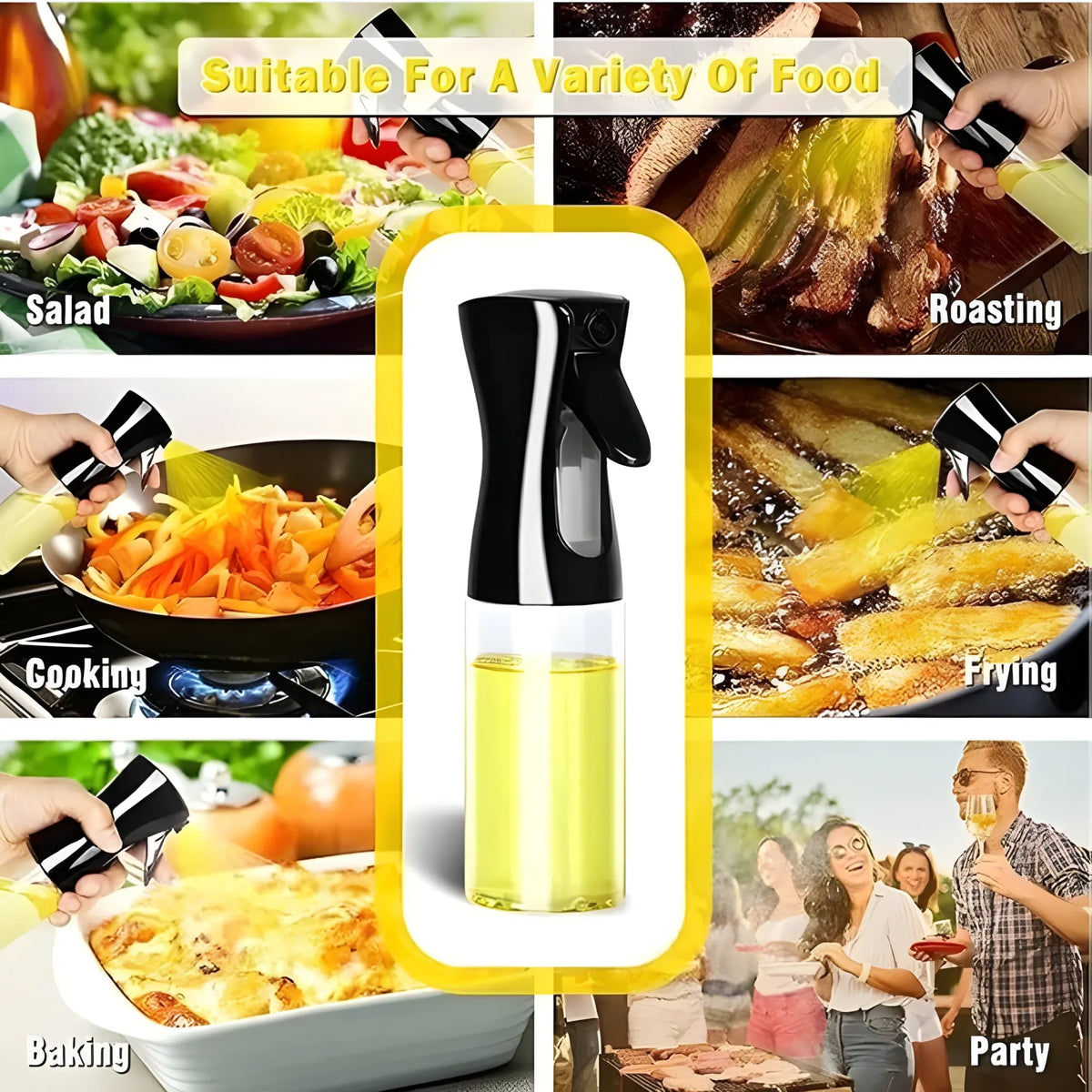 Oil Sprayer for Cooking (Black)