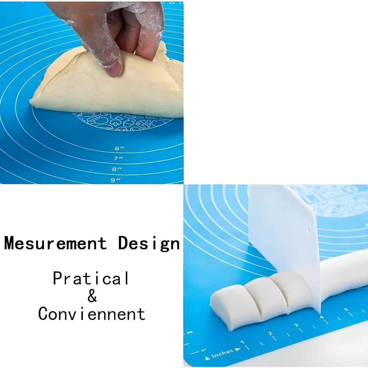 Pack of 3 Silicone Roti Mat (Blue)