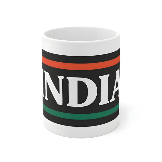 Ceramic India Printed Coffee Mug (Color: White, Capacity:330ml)