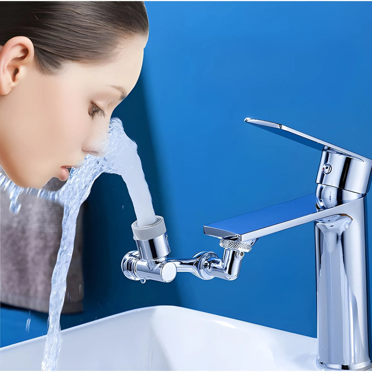 '- 1080 Degree Rotate Faucet (Silver)