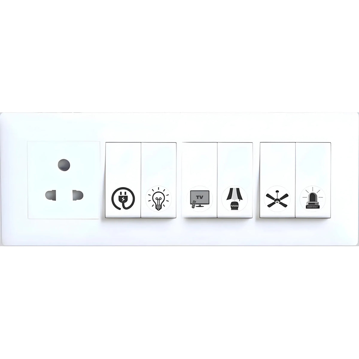 Pack of 3 Switch Board Sticker (Black)