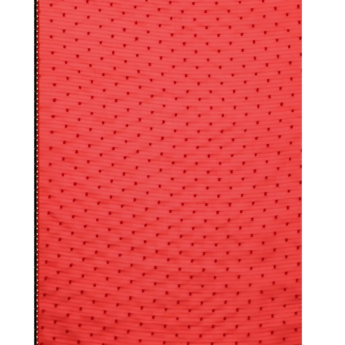 Women's Silk Blend Embellished Saree With Unstitched Blouse 5.5Mtr (Red)