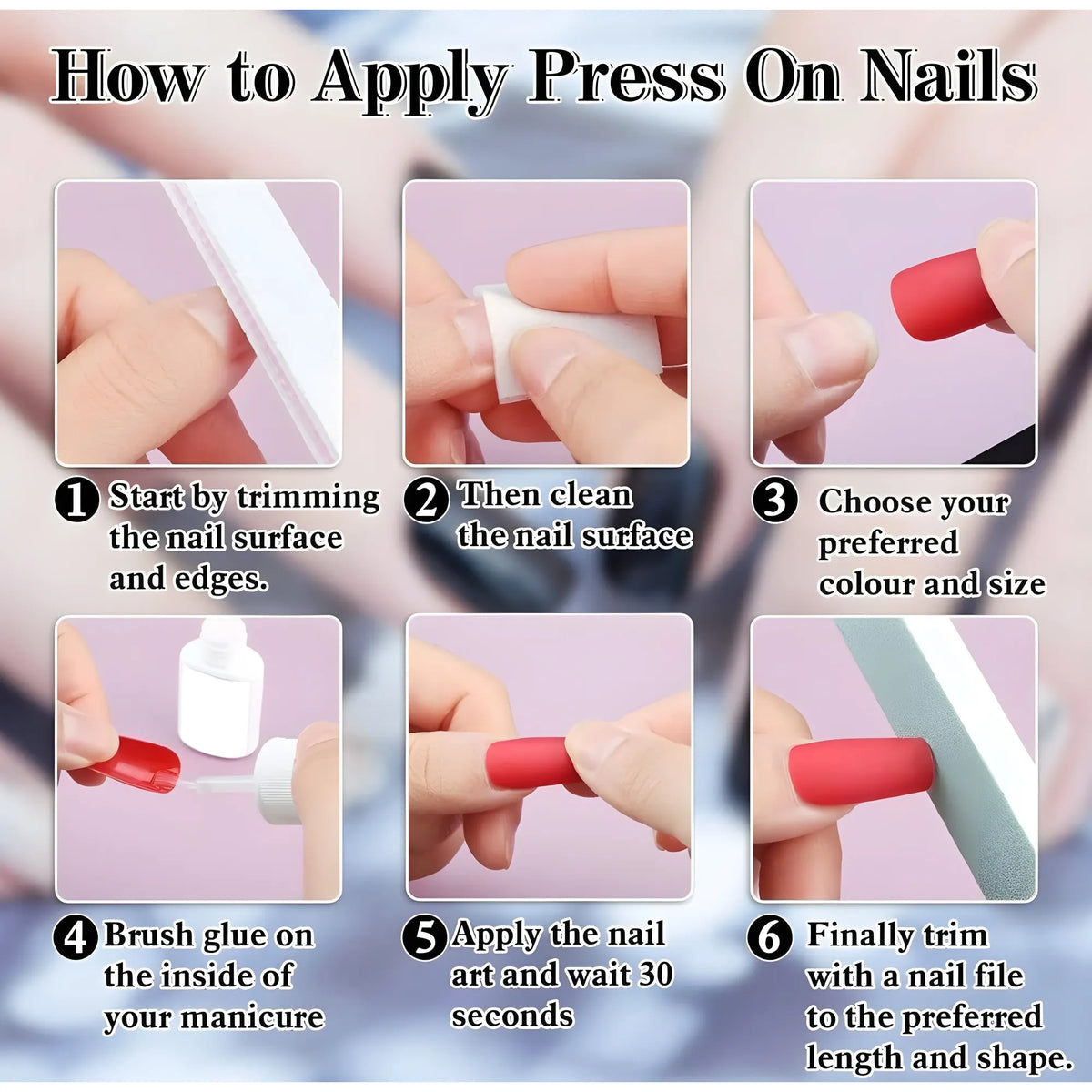 ABS 576 Pcs Nails Set (Multicolor)